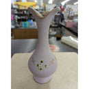 Vintage Pink Porcelain Miniature Vase With Gold Accents & Floral Detail 6.5 Inches Tall