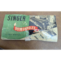 Vintage Singer Buttonholer Sewing Machine Attachment Green Case Collectible Sewi