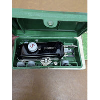 Vintage Singer Buttonholer Sewing Machine Attachment Green Case Collectible Sewi