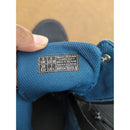 Dr. Martens Combs Cap 6 US Womens Black Combat Boots With Blue Lining & Pull Tabs