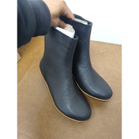 Sole District Womens Black Leather Ankle Boots W7.5 With Box