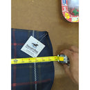 SmartPak Plaid Dog Coat 28" Navy With Quilted Lining & Adjustable Straps
