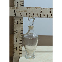 Vintage Clear Glass Perfume Bottle With Stopper 3.5 Inches Tall