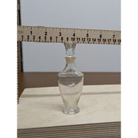 Vintage Clear Glass Perfume Bottle With Stopper 3.5 Inches Tall