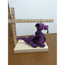 Ganz Purple Plush Dragon Toy With Gold Horns & Black Wings 8" Stuffed Animal