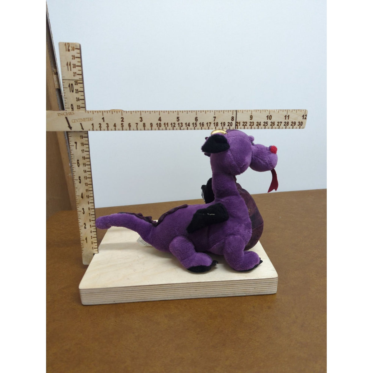 Ganz Purple Plush Dragon Toy With Gold Horns & Black Wings 8" Stuffed Animal