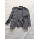 Womens Live A Little Blue Striped Jacket Size S Cotton/Spandex