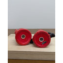Vintage Red Metal Salt & Pepper Shakers In Teapot Design With Handles Rustic Kit