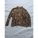 Womens Croft & Barrow Leaf Print Long Sleeve Top Size S
