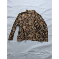 Womens Croft & Barrow Leaf Print Long Sleeve Top Size S