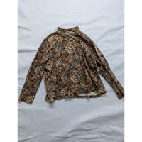 Womens Croft & Barrow Leaf Print Long Sleeve Top Size S