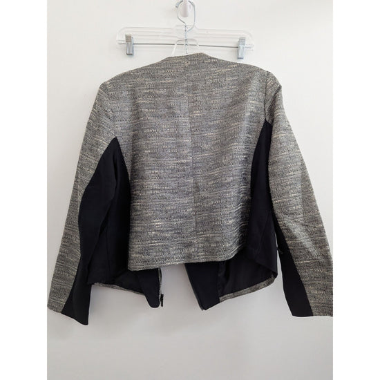 Lane Bryant Womens Open Front Blazer Jacket Size 18 Gray & Black