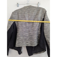 Lane Bryant Womens Open Front Blazer Jacket Size 18 Gray & Black