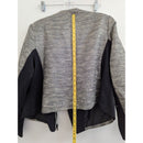 Lane Bryant Womens Open Front Blazer Jacket Size 18 Gray & Black