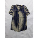 Alexis Womens Striped Button-Up Shirt Dress