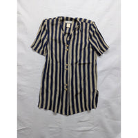 Alexis Womens Striped Button-Up Shirt Dress