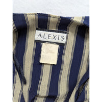 Alexis Womens Striped Button-Up Shirt Dress