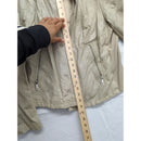 Kenneth Cole Reaction Beige Faux Leather Moto Jacket XXLG With Zip Pockets & Snap Collar