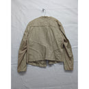 Kenneth Cole Reaction Beige Faux Leather Moto Jacket XXLG With Zip Pockets & Snap Collar
