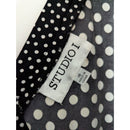 Black White Polka Dot Wrap Dress By Studio S With Trim Detail