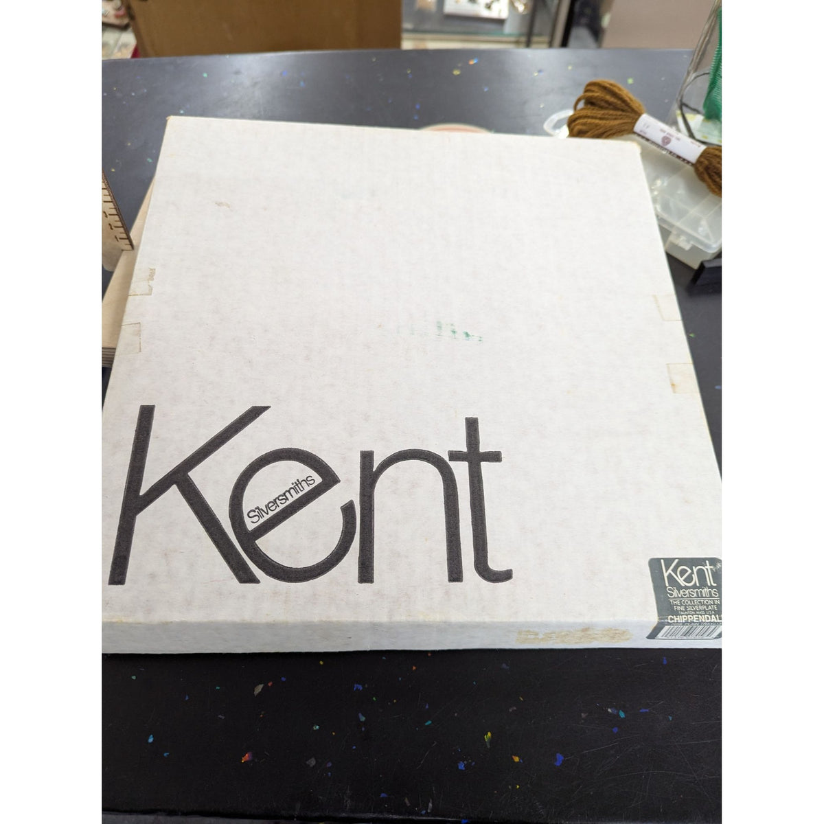 Kent Silversmiths Chippendale Fine Silverplate Serving Tray In Original Box