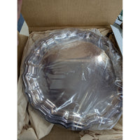 Kent Silversmiths Chippendale Fine Silverplate Serving Tray In Original Box