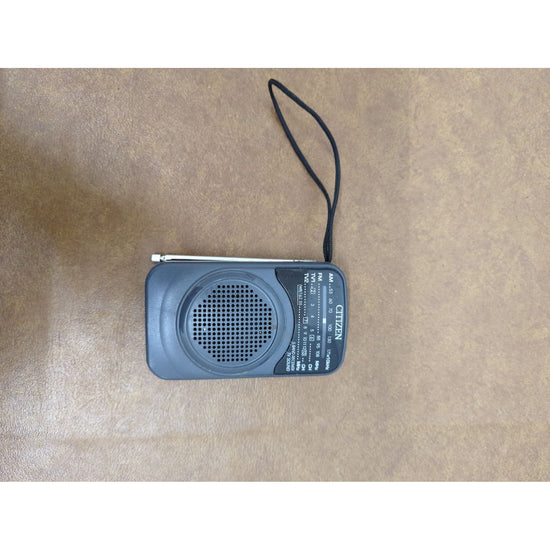 Citizen Portable AM/FM Radio With Telescopic Antenna & Wrist Strap Compact Design Battery Operated
