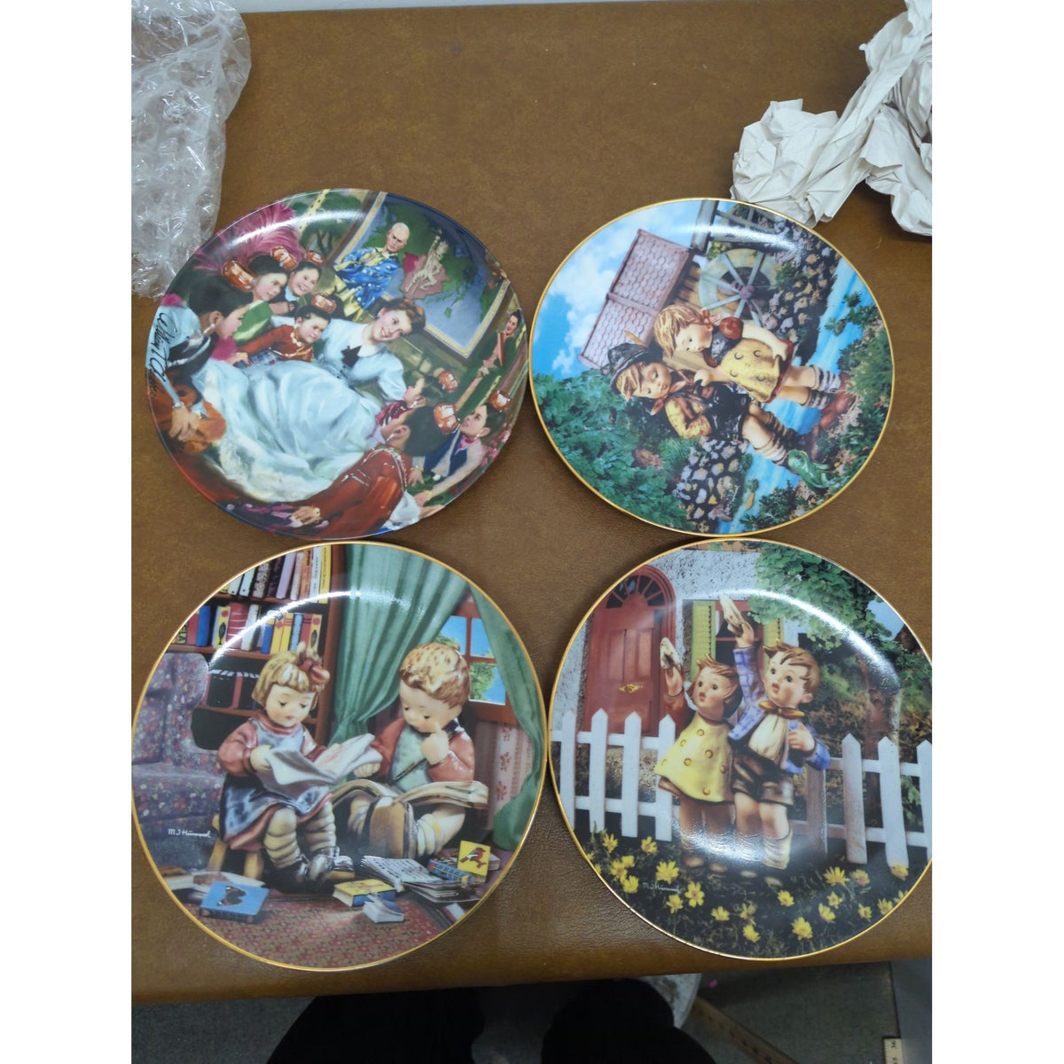M.J. Hummel Limited Edition Collector Plates Set Of 4 7.5" Diameter