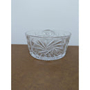 Crystal Clear Cut Glass Bowl With Starburst Design