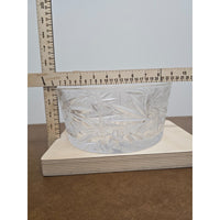 Crystal Clear Cut Glass Bowl With Starburst Design
