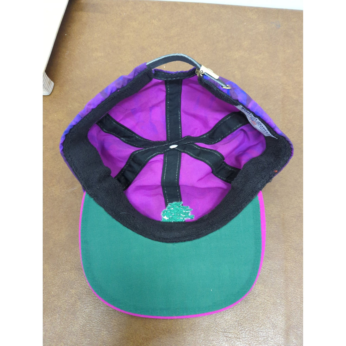 Burning Tree Purple & Pink Vintage Adjustable Snapback Hat With Embroidered Tree Logo
