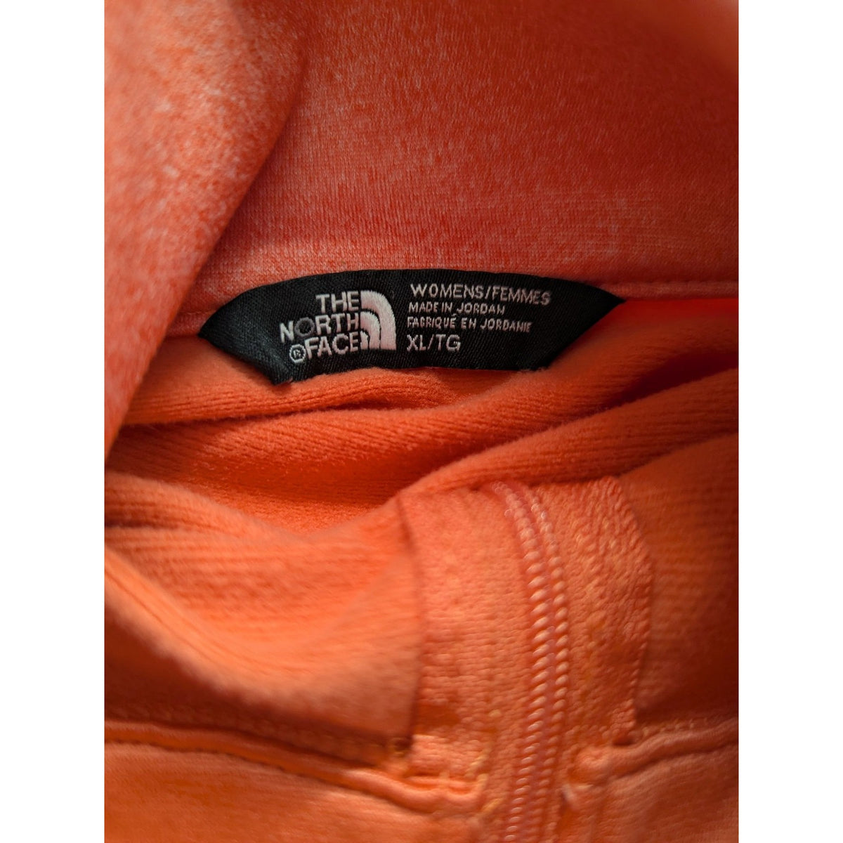 The North Face Womens XL Orange Quarter-Zip Pullover Lightweight & Comfortable F