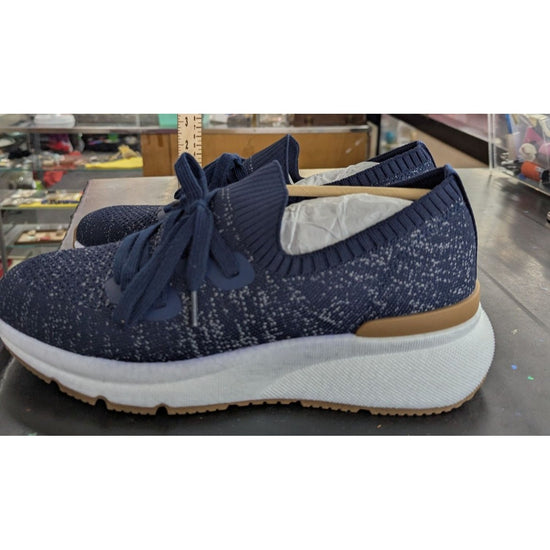 Bruno Marc Navy Blue Knit Athletic Sneakers Comfort Lightweight Running Shoes