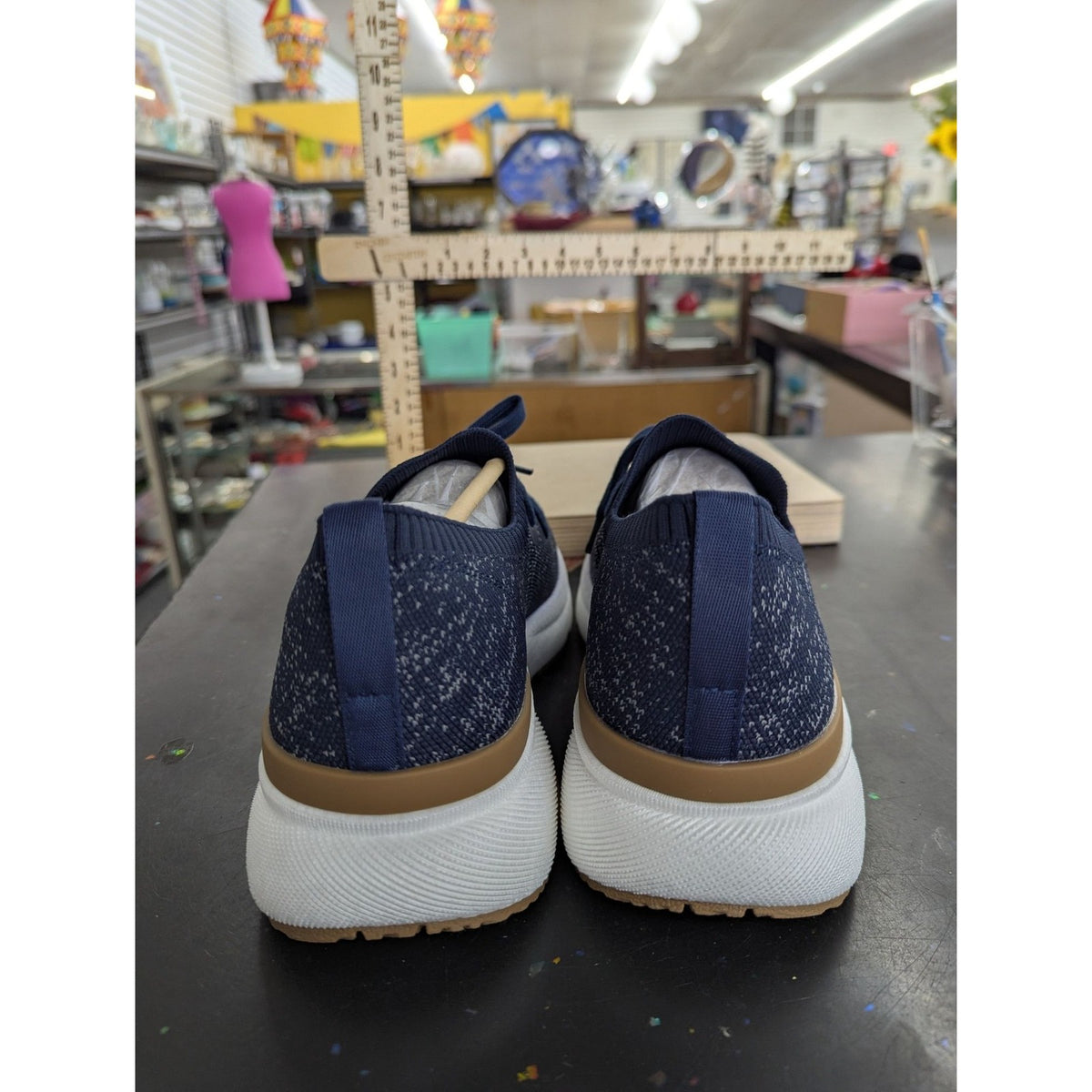 Bruno Marc Navy Blue Knit Athletic Sneakers Comfort Lightweight Running Shoes
