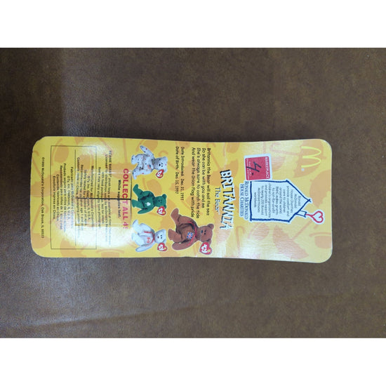 Ty Beanie Babies Britannia The Bear McDonalds Exclusive 1999 Collectible In Original Packaging