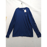 Spyder Mens Blue Long-Sleeve Crewneck Performance Shirt Size M Polyester Blend