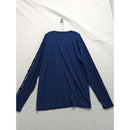 Spyder Mens Blue Long-Sleeve Crewneck Performance Shirt Size M Polyester Blend