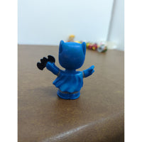 Batman Mini Figurine Toy 2 Inches Blue & Gray With Bat Accessory