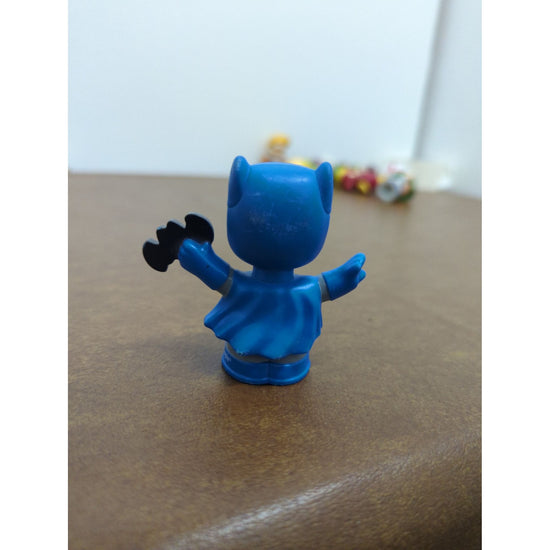 Batman Mini Figurine Toy 2 Inches Blue & Gray With Bat Accessory