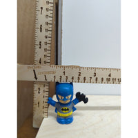 Batman Mini Figurine Toy 2 Inches Blue & Gray With Bat Accessory