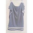 Ann Taylor Womens Houndstooth Ruffle Sleeve Blouse Size L