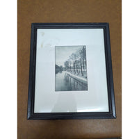 Vintage Black Framed Winter Landscape Photograph Wall Art 8x10 Inches