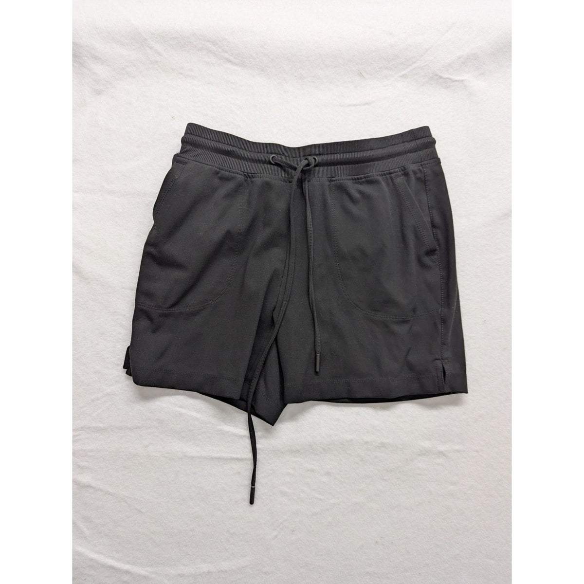 Rachel Zoe Womens Athletic Shorts Drawstring Waist Charcoal Black Xs