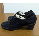 Clarks Black Suede Lace-Up Wedge Comfort Shoes