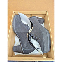 Clarks Black Suede Lace-Up Wedge Comfort Shoes