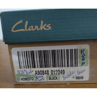 Clarks Black Suede Lace-Up Wedge Comfort Shoes