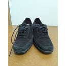 Clarks Black Suede Lace-Up Wedge Comfort Shoes