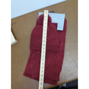 Couture Gems Scarf Gloves & Hat Set - Red Knit With Sequins & Pom Pom