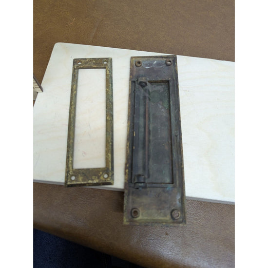 Vintage Recessed Door Pull Letters Antique Hardware Restoration
