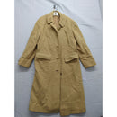 Vintage Beige Long Overcoat With Button Front & Lined Interior Womens Medium Classic Style Perfect For Fall & Winter Wear